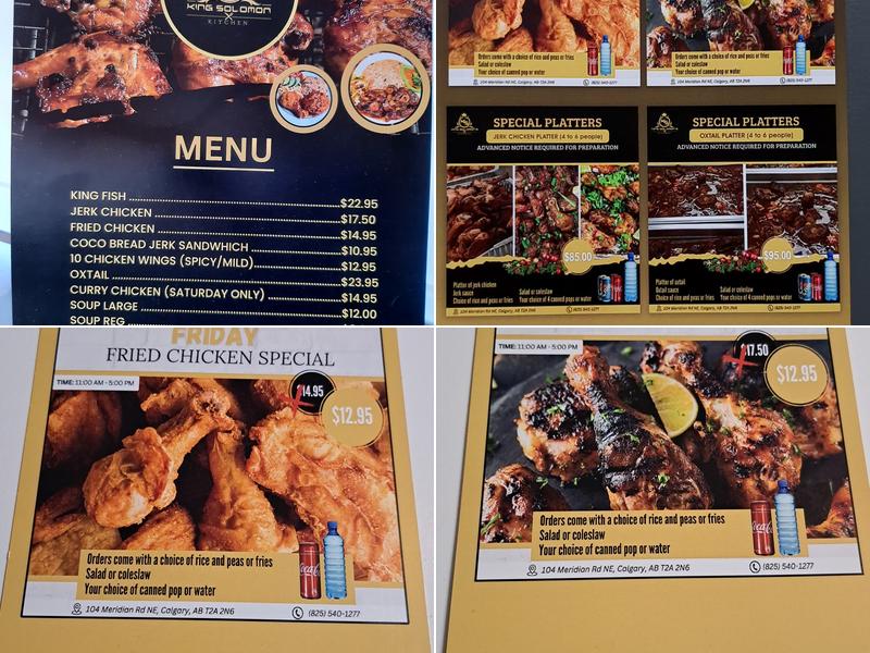 King Solomon Kitchen Menu