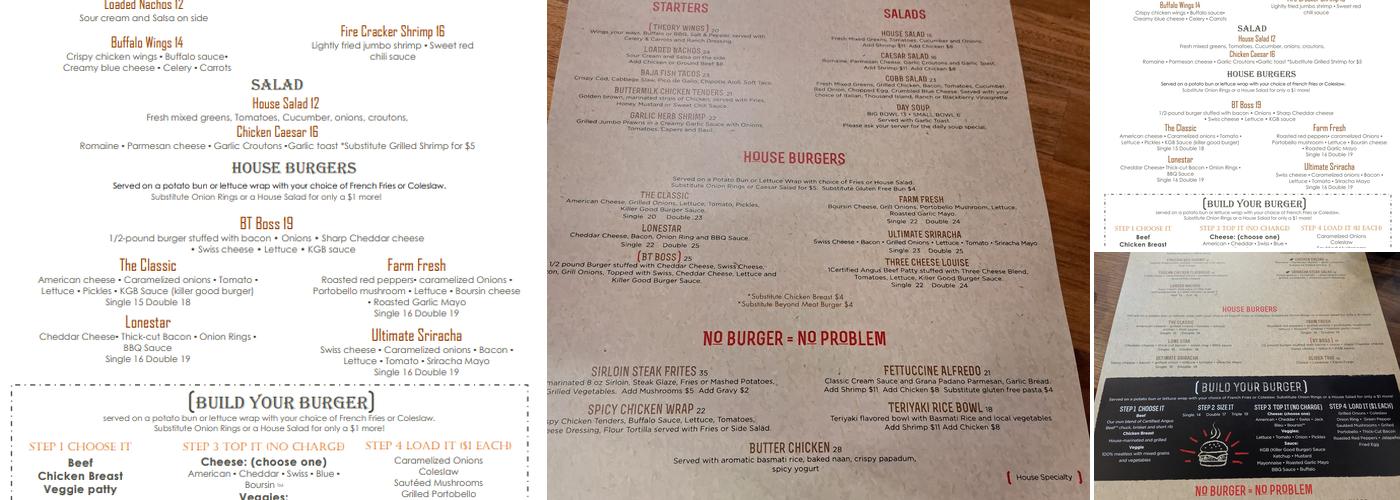 Burger Theory Menu