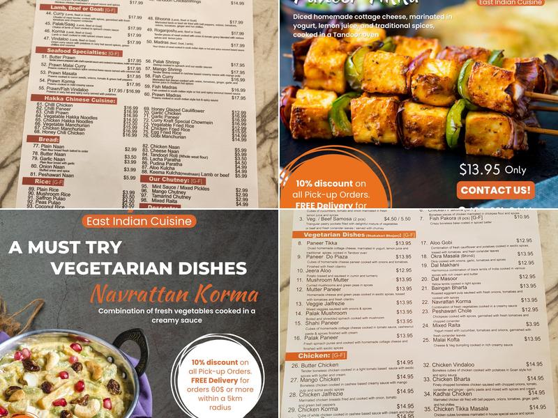 Curry craft Menu