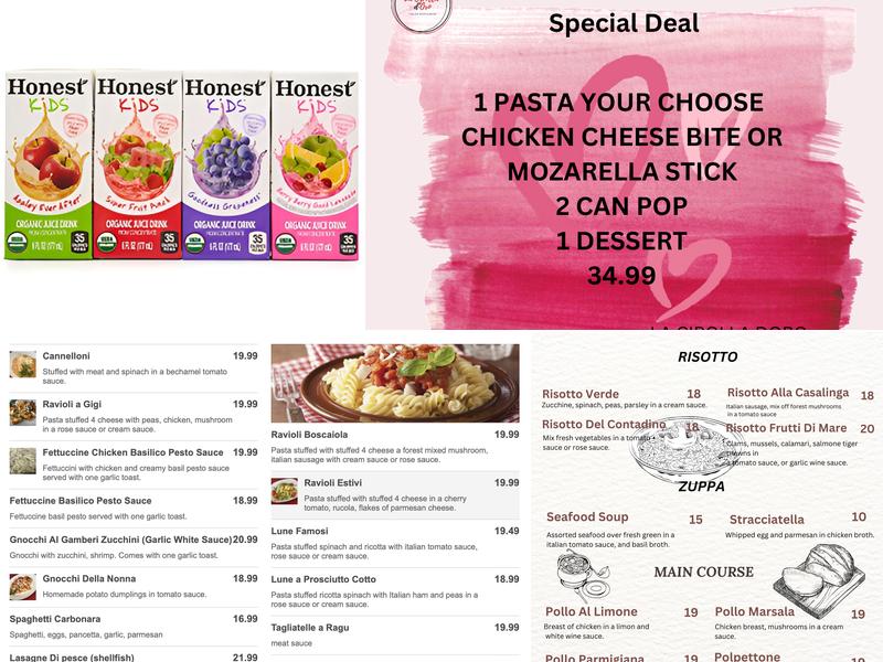 La Cipolla D'Oro Menu