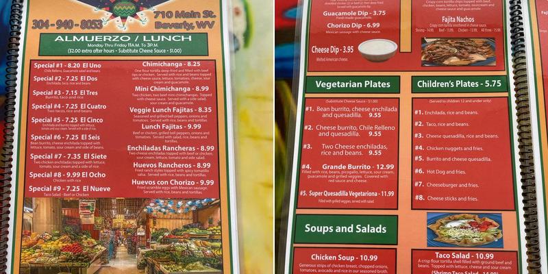 Mi Fiesta Menu
