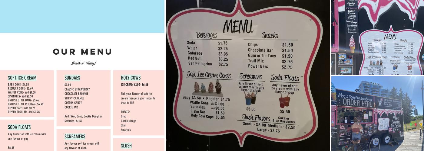 Moo's Country Ice Cream Ltd Menu
