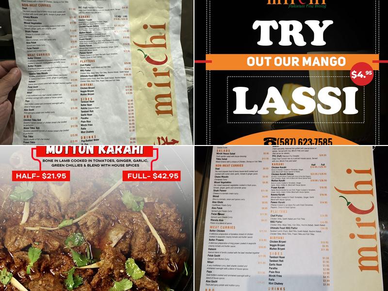 Mirchi Restaurant Menu