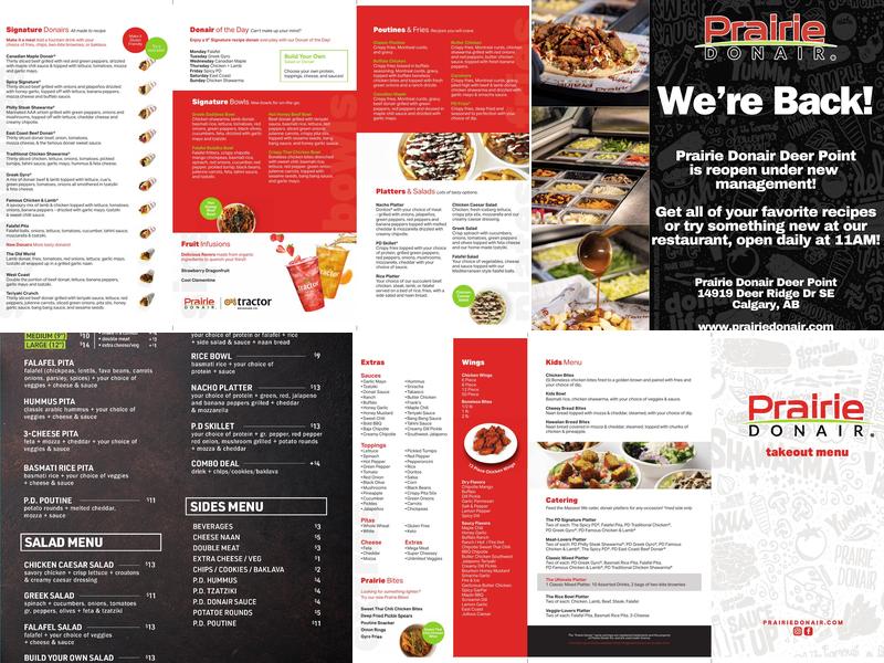 Prairie Donair Calgary Deer Ridge Menu