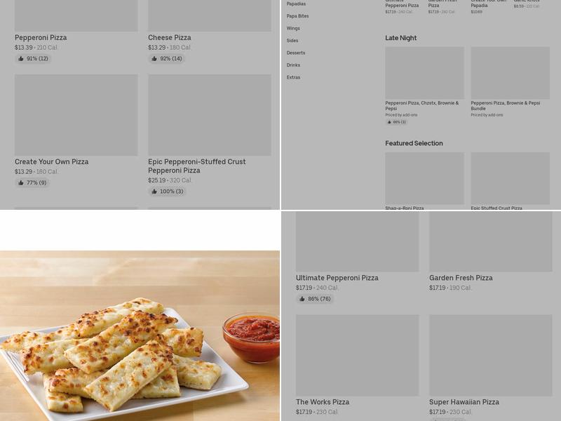 Papa John's Pizza Menu