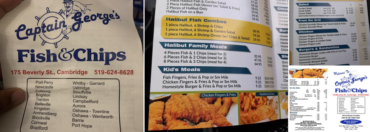 Captain George's Fish & Chips Menu