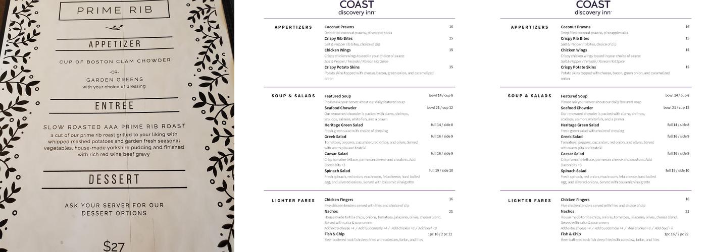 D.I. Restaurant & Lounge Menu
