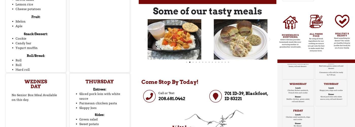 Kittie's Kitchen Menu