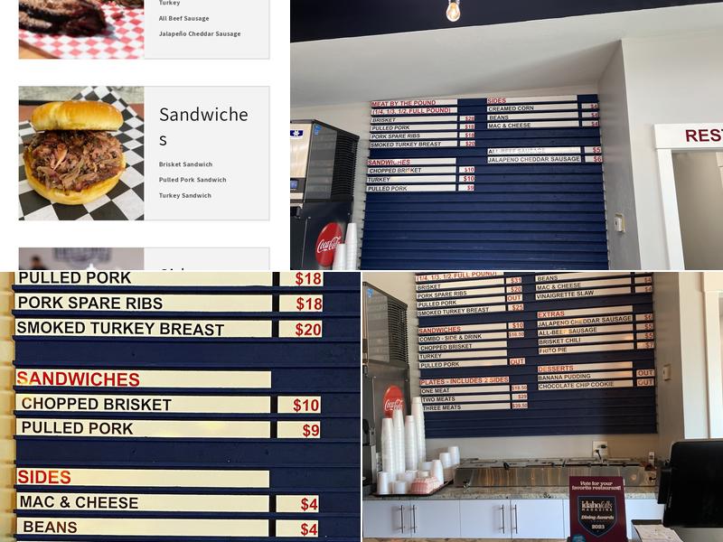 Hellfire Barbecue Menu