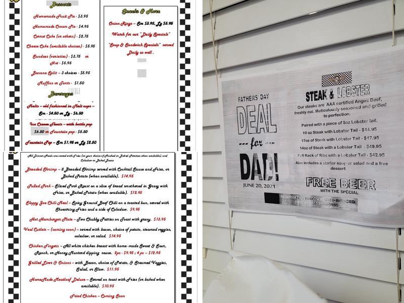 Flying M Diner (2016) Menu