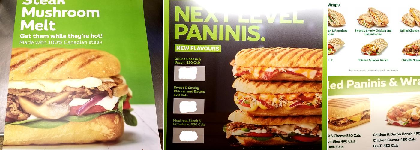 Subway Menu