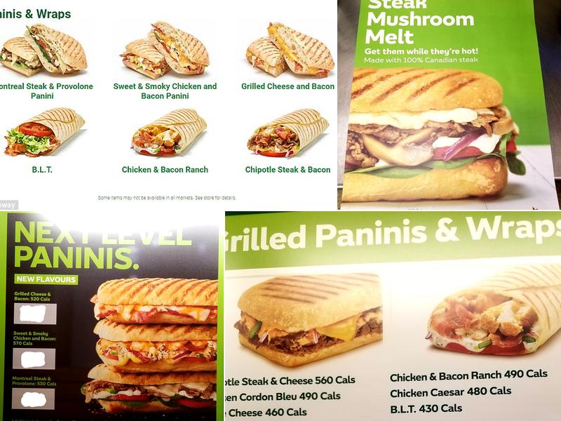 Subway Menu