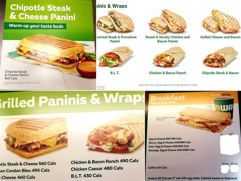 Subway Menu