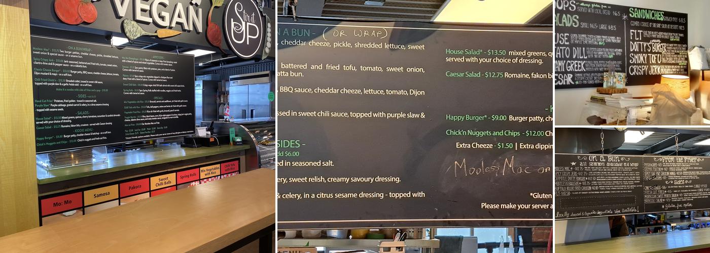 Stir It Up, Vegan Kitchen Menu