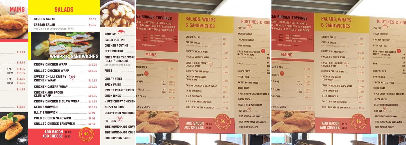 Big Burger Menu