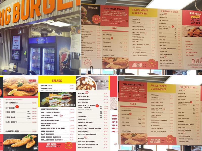 Big Burger Menu