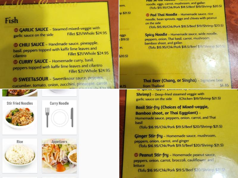 White Elephant Thai Cuisine at Chestermere Station Menu