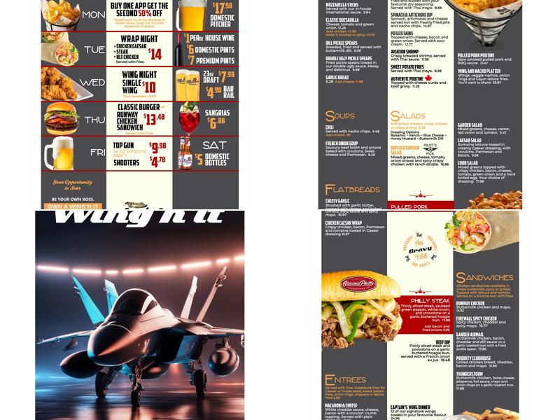 Wing'n It Menu