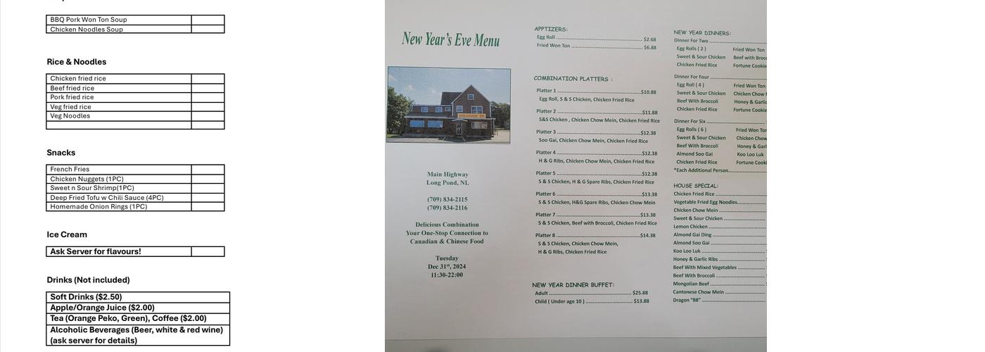 Dragon 88 Menu