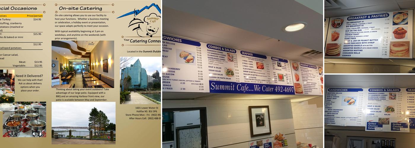 The Summit Cafe Menu