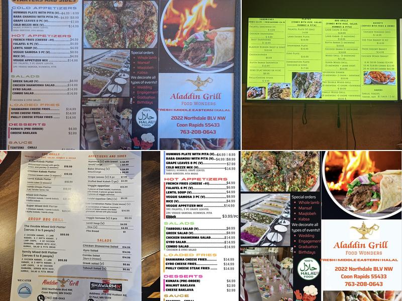 Aladdin Grill Menu