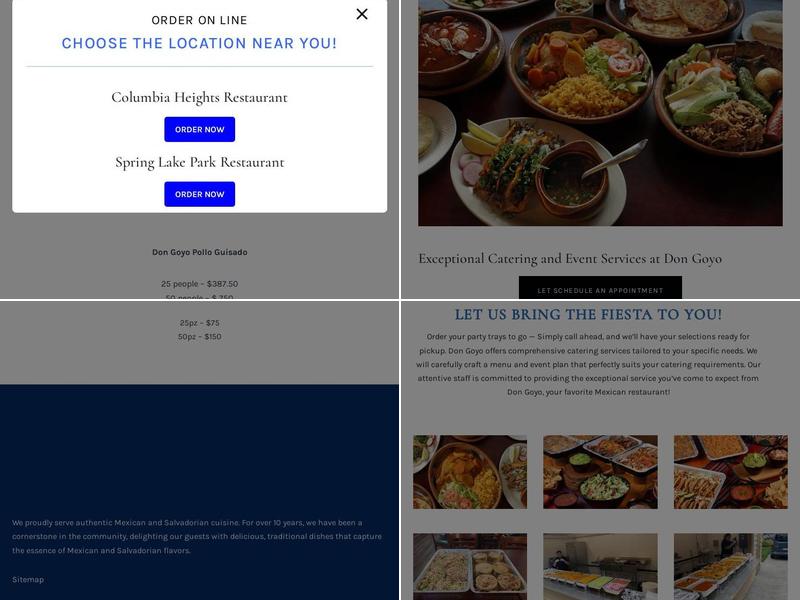 Don Goyo Bar and Grill Spring Lake Park Menu