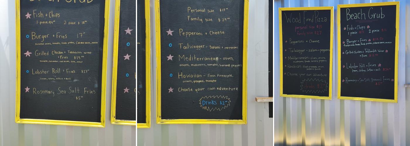 The Cabana Menu