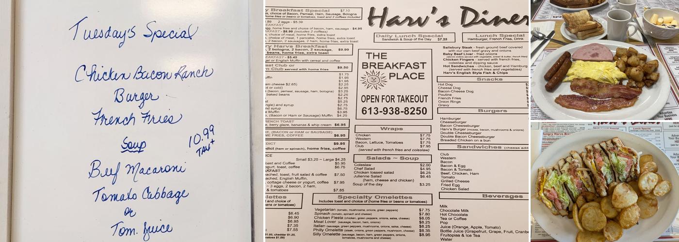 Harv’s Diner Menu