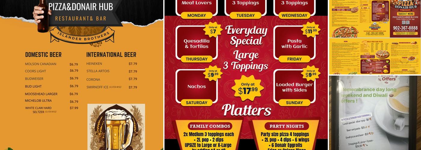 Pizza Donair Hub Cornwall Menu