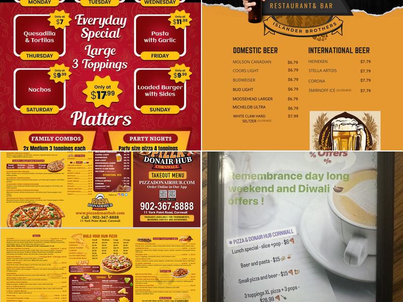 Pizza Donair Hub Cornwall Menu