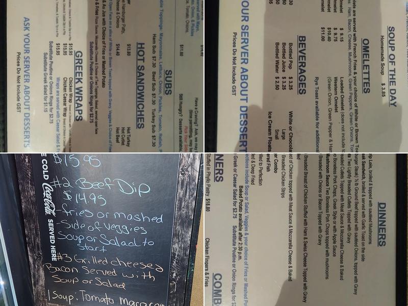Coronation Cafè Menu