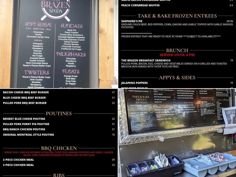 The Brazen Fork Menu