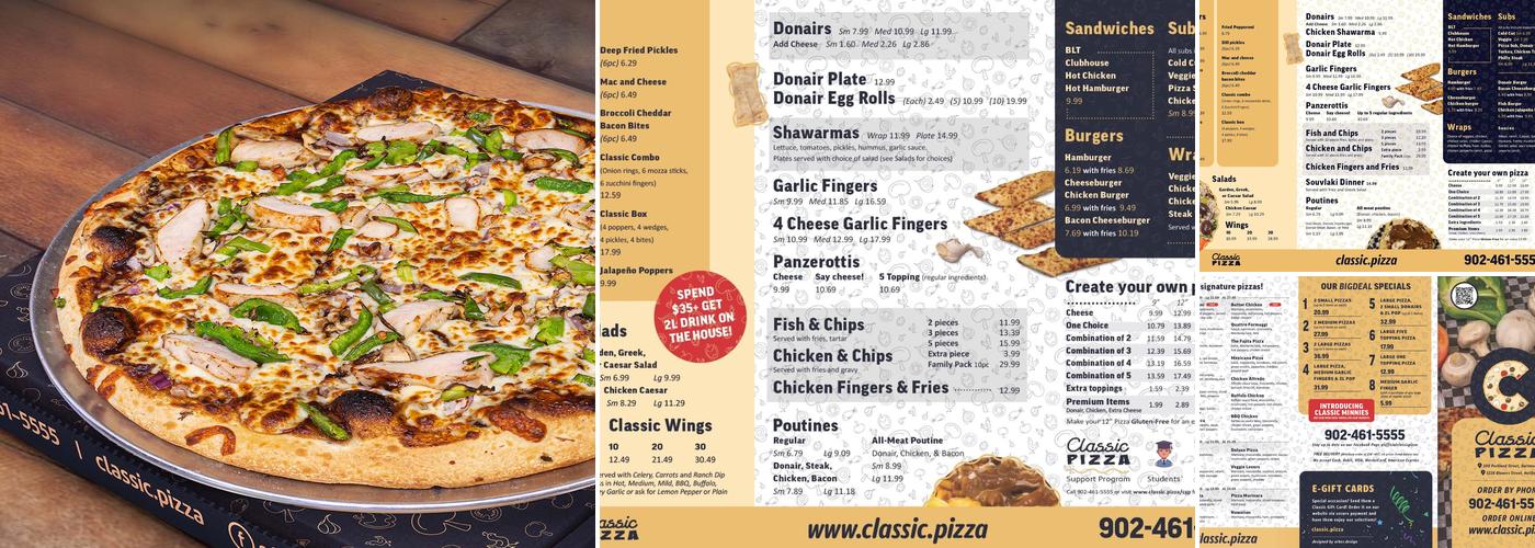 Classic Pizza Menu