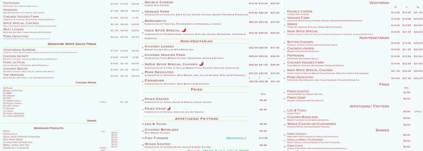 2 Scoops and Pizza on Pointe Menu