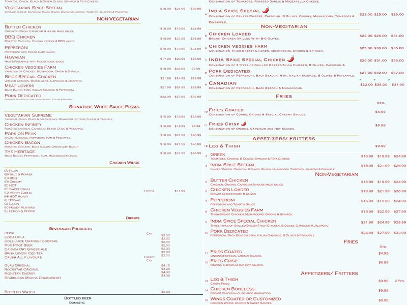 2 Scoops and Pizza on Pointe Menu