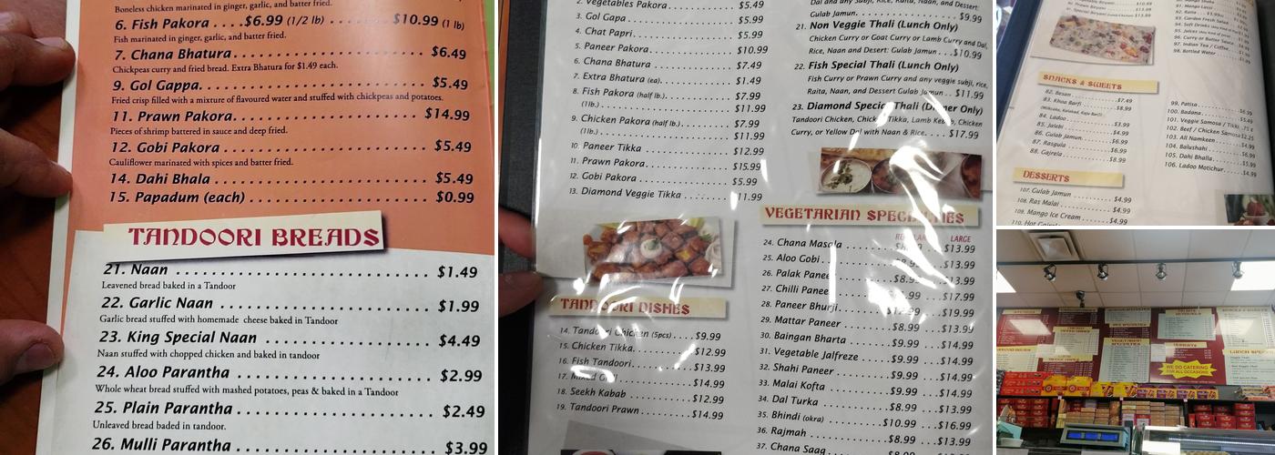 Diamond Sweets & Restaurant Menu