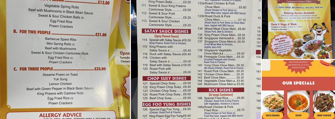 Chopstick & Wok Takeaway Menu