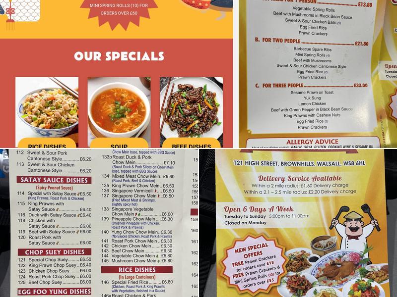Chopstick & Wok Takeaway Menu
