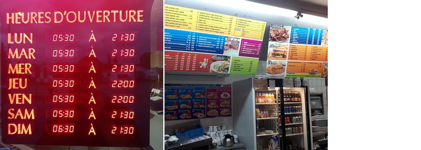 Restaurant Stop-Bouffe Menu