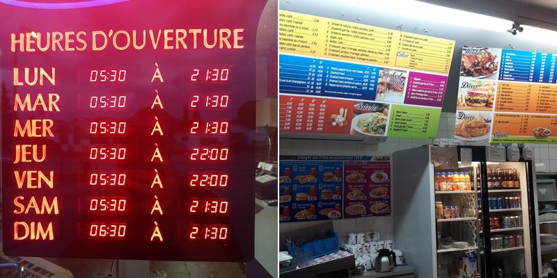 Stop-Bouffe Menu