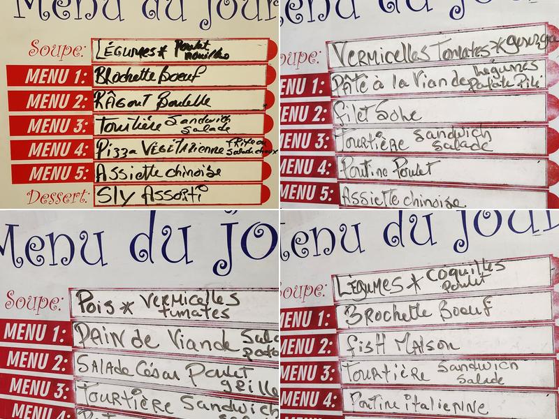 Restaurant Chez Jozanne Menu