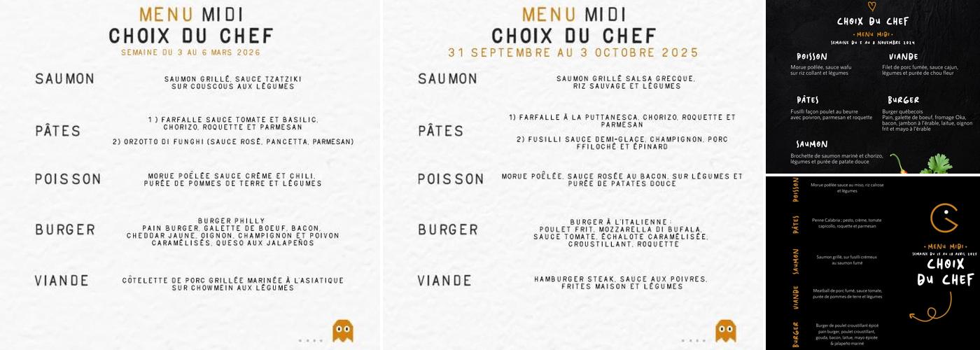 Les Garnements Menu