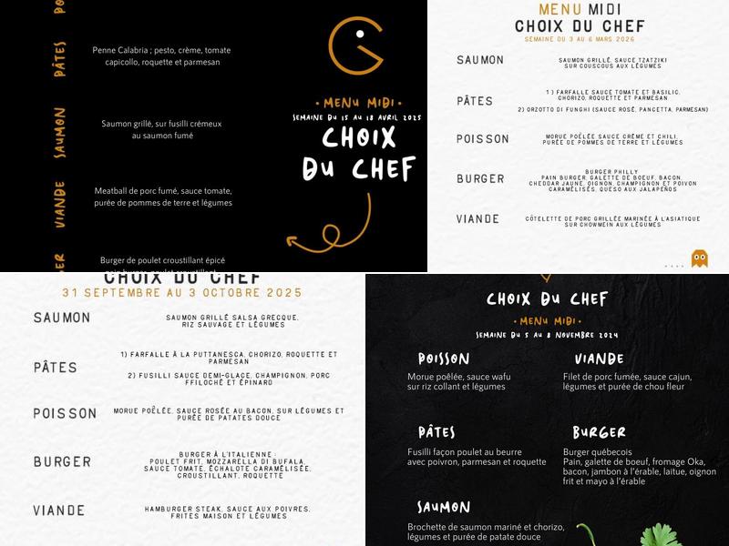 Les Garnements Menu