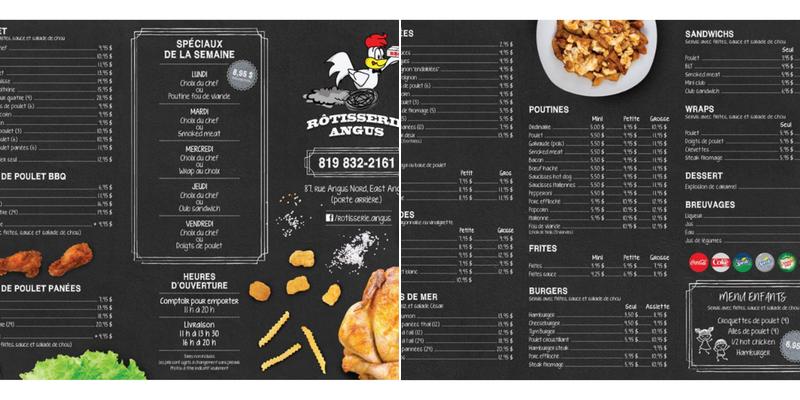 Rotisserie Angus Menu