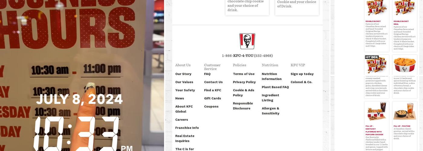 KFC Menu