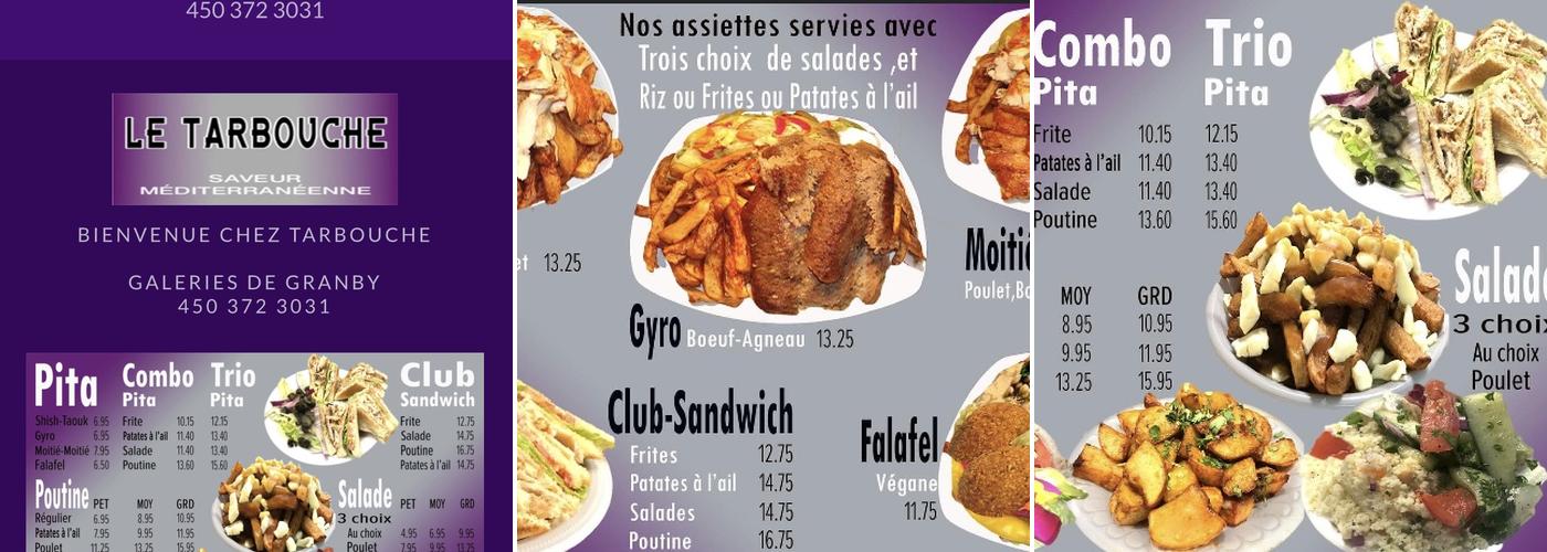 Le Tarbouche Menu