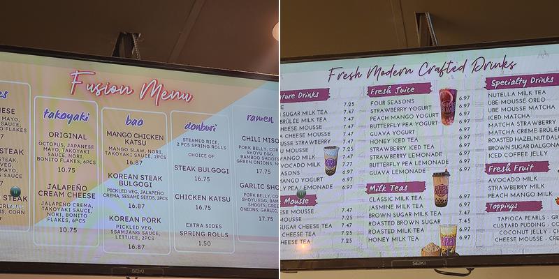 Purple Crumbs Snack Bar Menu