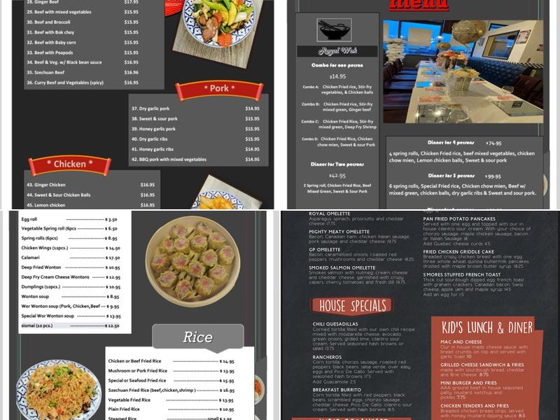 Royal Wok Menu