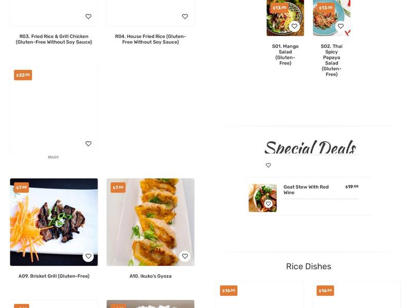 Taste With Andy Menu