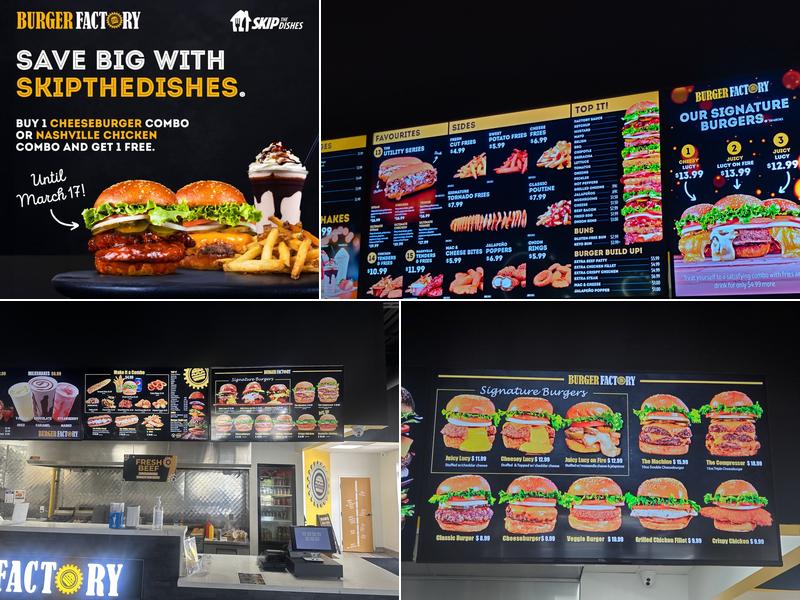 Burger Factory Menu
